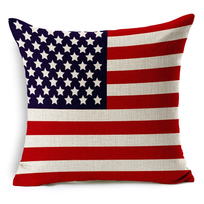 

Factory direct world flag square printing pillowcase car cotton linen pillowcase home sofa decoration pillow bed cushion cover