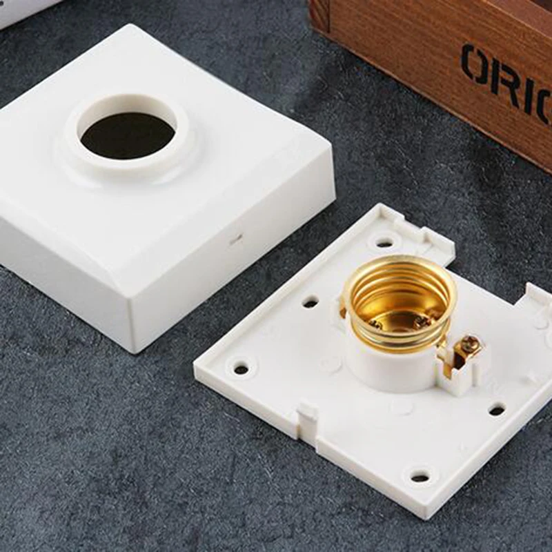 SUNLI HOUSE 20PCS/lot E27 Lamp Base Socket for LED Light Lampholder Fitting Square Shape Bulb holder Accessories | Освещение