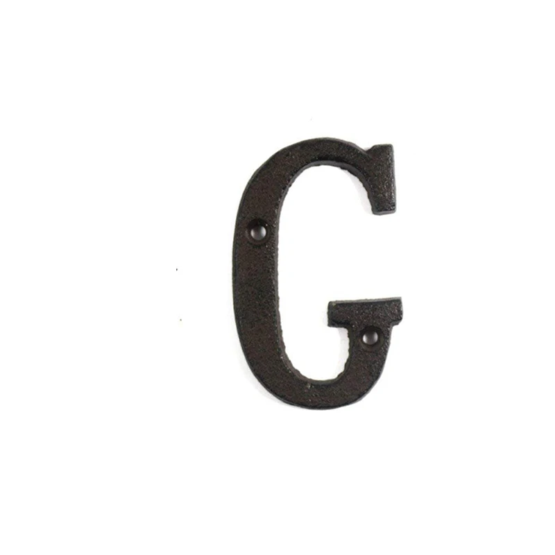 

Metal Letters Numbers Cast Iron Decoration House Sign Doorplate DIY Cafe Wall #3