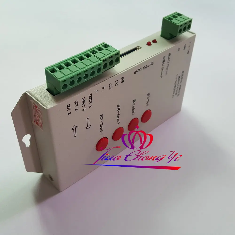 Контроллер пикселей светодиодной ленты T1000S DMX 512 RGB SD карта WS2812B WS2811 6803 SK6812|dmx rgb|dmx