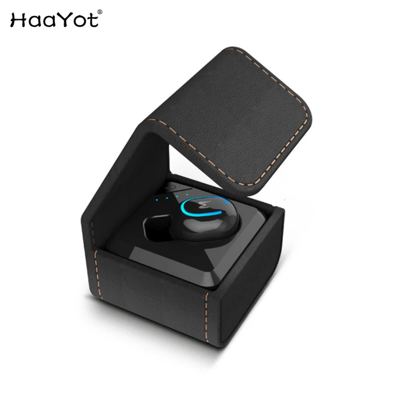 HAAYOT мини беспроводные Bluetooth 4 1 наушники невидимые одиночные в ухо бизнес с чехлом