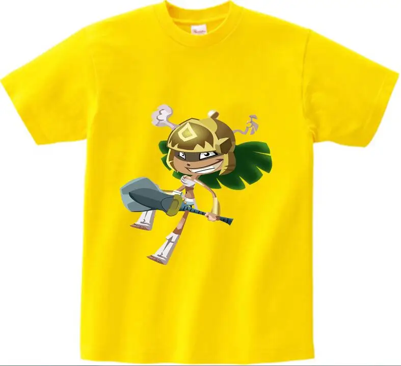 yellow childreTshirt Новая брендовая футболка с принтом «Rayman Legends», Детская футболка с короткими рукавами, Детская футболка с круглым вырезом, крутая уличная одежда для мальчиков и девочек, модная одежда - Цвет: yellow childreTshirt