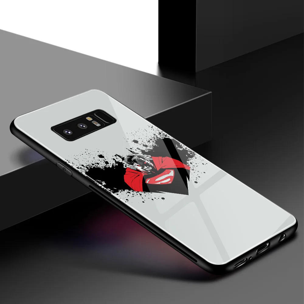 Для samsung S10 чехол Супермен Жесткий чехол из закаленного стекла для samsung Galaxy Note 8 9 10 S8 S9 Plus S10 plus S10 Lite