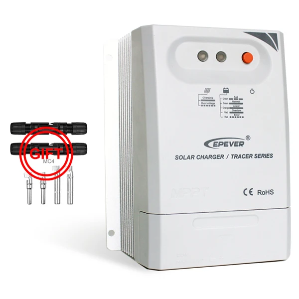 2210CN with MC4 EPever MPPT 20A Солнечный контроллер заряда сухой контакт 12V 24V автоматический контроль солнечный контроль lers Макс 100V PV вход высокая эффективность - Цвет: 2210CN with MC4
