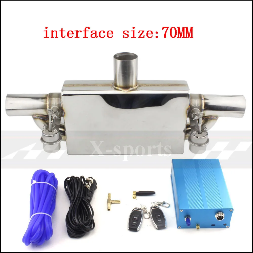 Vacuum pump 70mm Автомобиль выхлопной трубы вакуумный насос переменные глушители клапанов дистанционное управление нержавеющая сталь Универсальный ID 51 63 76 мм т - Цвет: Vacuum pump 70mm