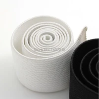 high quality 30mm width 10m lengthroll black white knitted elastic webbing band tape for garment