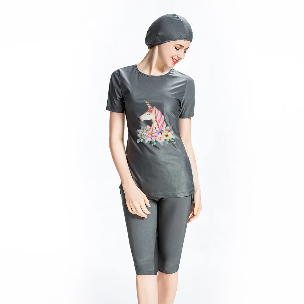 S-4XL размера плюс женская одежда для плавания новинка 2019 Lslam Hijab Мусульманский