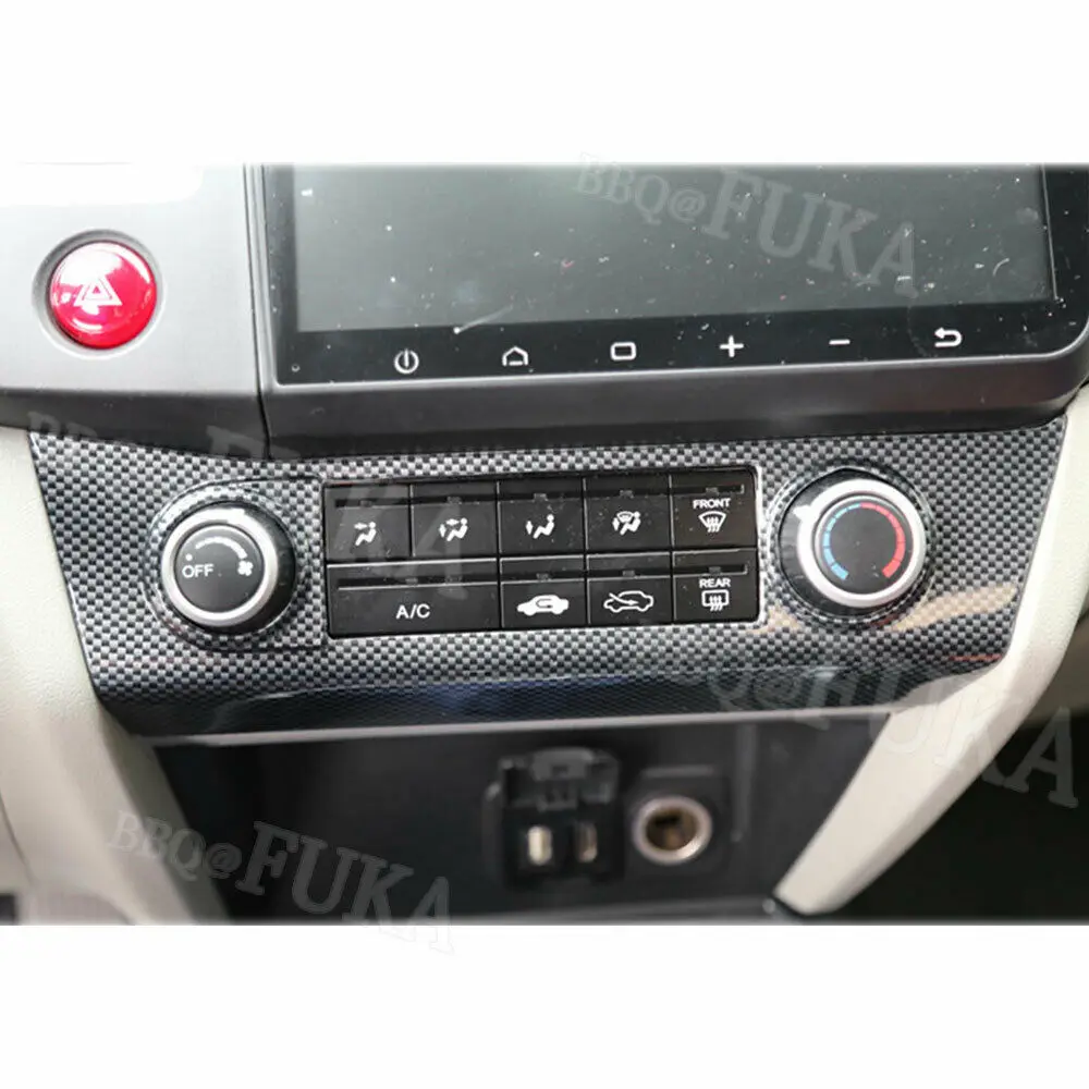 Углеродное волокно цвет автомобиля Кондиционер панель крышка внутренняя