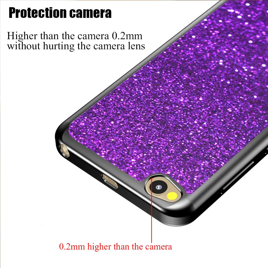 For Xiaomi Redmi 4A 4X 6A Case Soft Silicone Bling shinning Phone Cases Note 4 Mi 8 CaseCover Glitter |