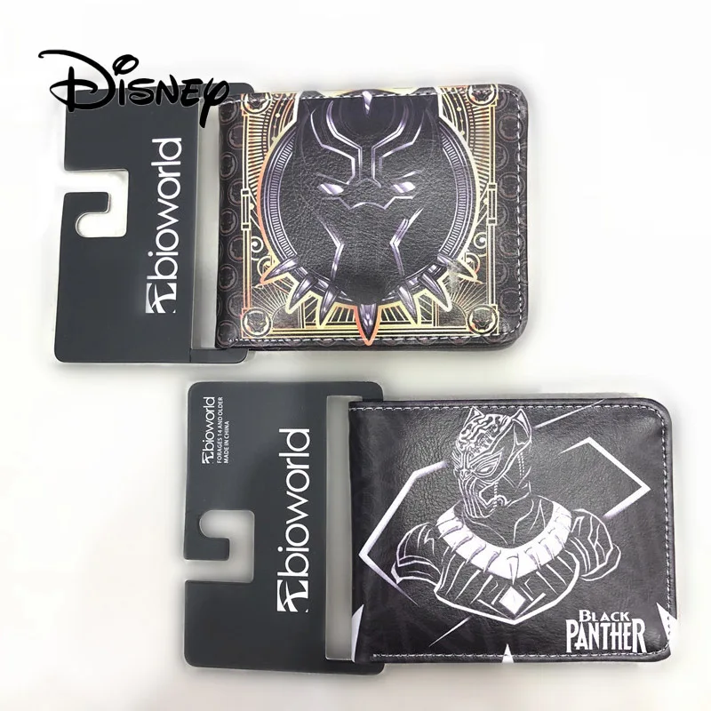 Disney Marvel Черная пантера T'Challa складной кошелек плюшевые кошельки фильм периметр мужские кошельки маленькие бумажники подарки на день рождения