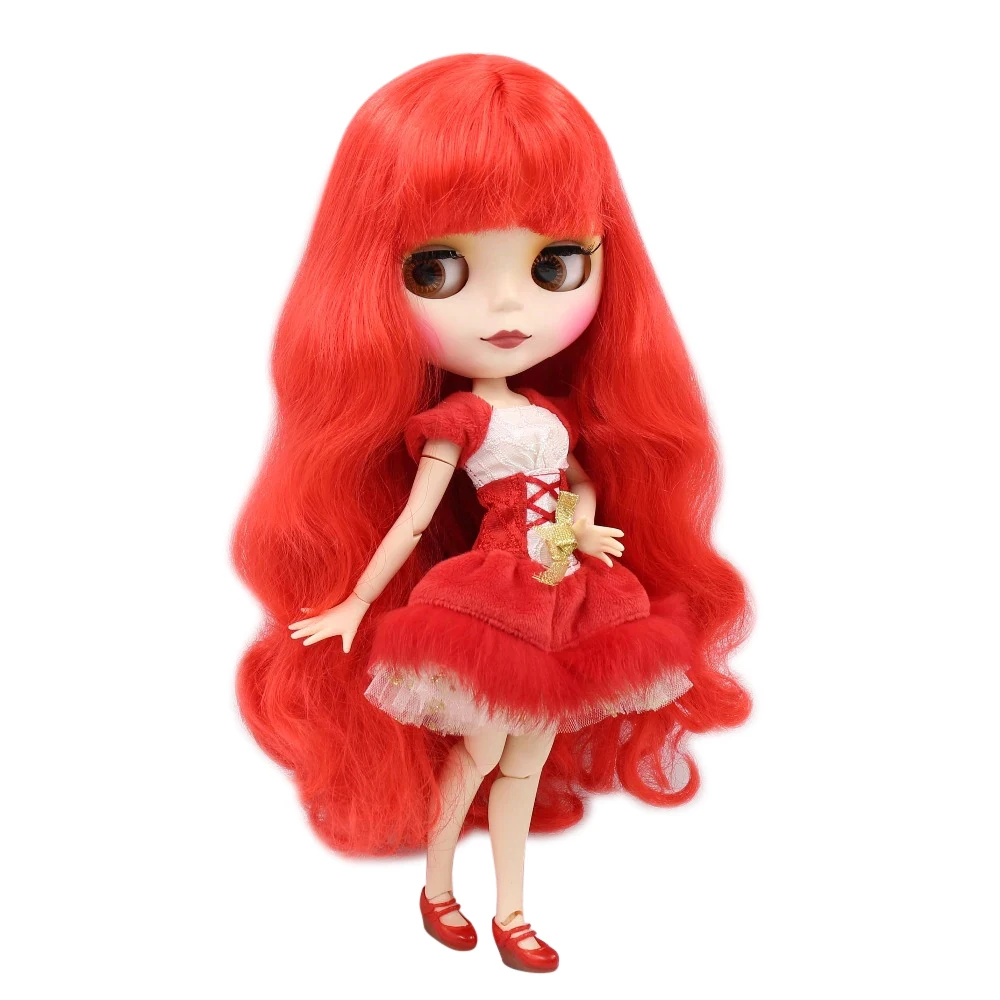Ледяной DBS Blyth кукольные 1/6 bjd шарнирное тело из белой кожи Матовые рыжие волосы 30