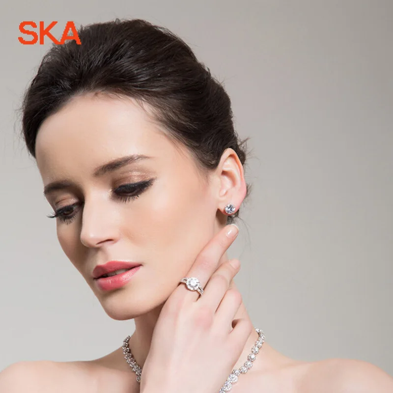 SKA бренд Для женщин обручальное кольцо кольца для Корона AAA циркон