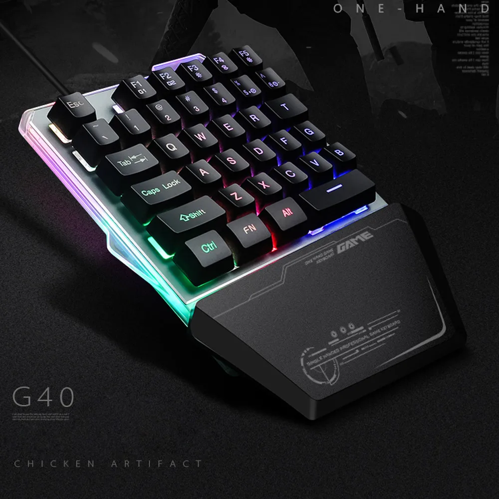 Эргономичный дизайн G40 Проводная игровая клавиатура со светодиодной подсветкой