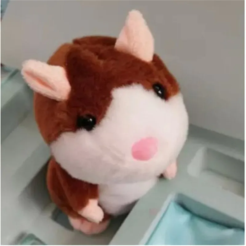15cm Cute Walking Russian Talking Hamster Wooddy Time Stuffed Plush Animal Dolls Speaking Educational Toy Repeat Sound Language | Игрушки и