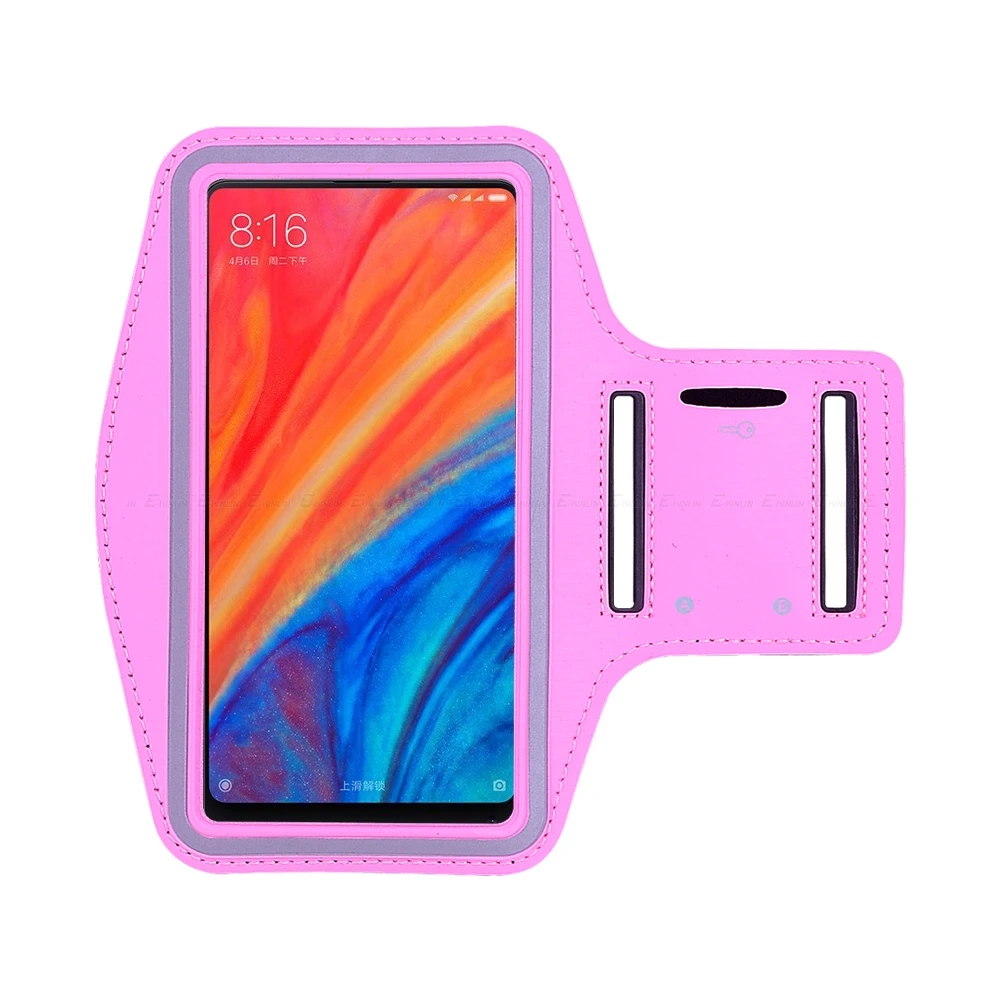 Спортивный беговой спортивный чехол для телефона для Xiaomi Mi 9 8 SE CC9e CC9 играть A3 A1 A2 Lite 6X Mix 2S Max Pro Note 10, 2, 3, ремешок для крепления на руке для чехол - Цвет: Розовый