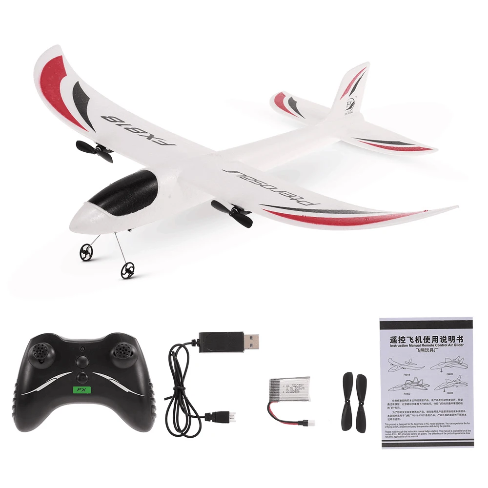 RC самолет FX 818 2 4G 2CH 480 мм размах крыльев с дистанционным управлением планер