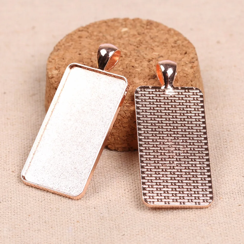 Onwear 20 шт. подходит для 19x38 мм основа кабошона rectange cameo оправа розовое