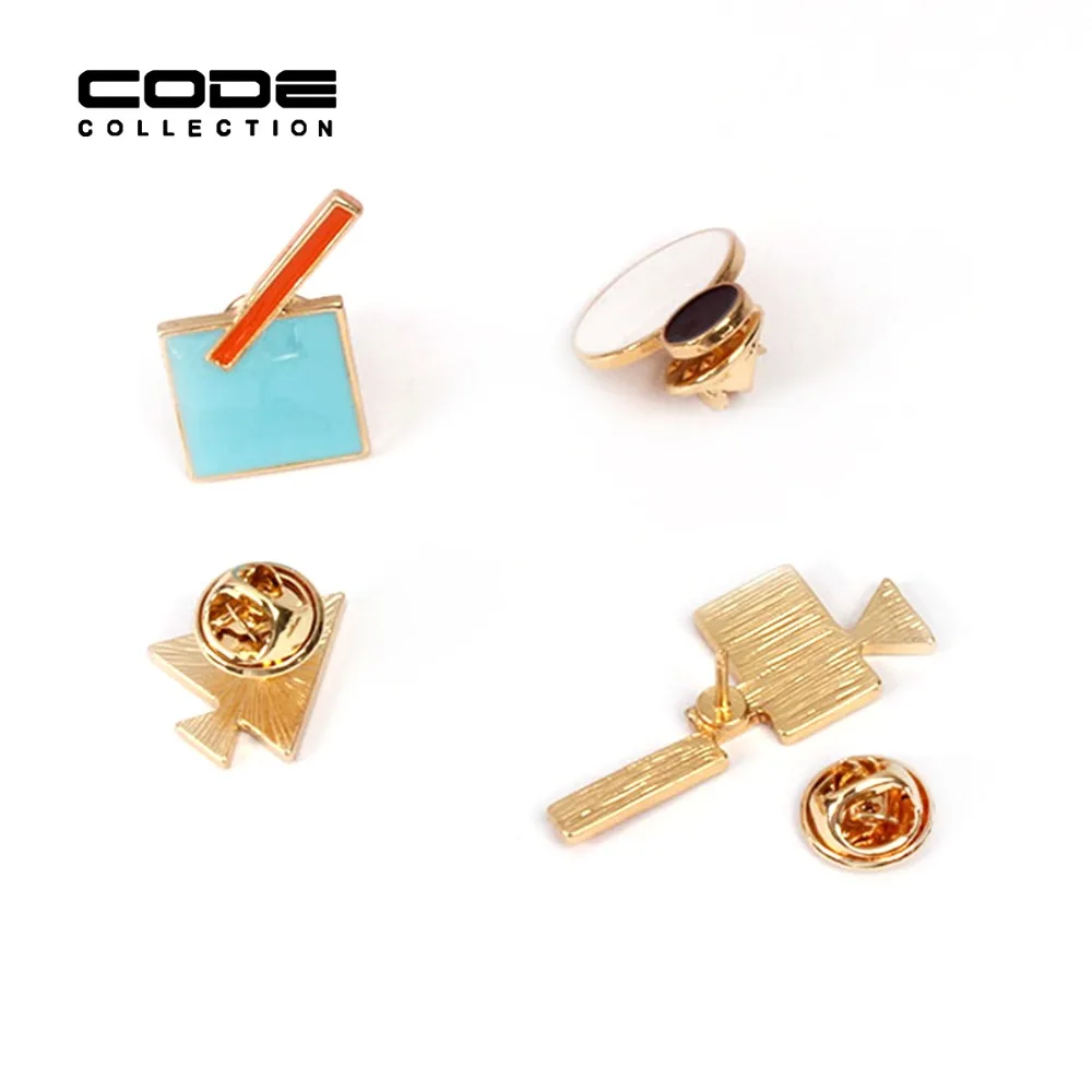 4 шт./компл. Геометрическая эмалированная брошь значок красочная квадратная