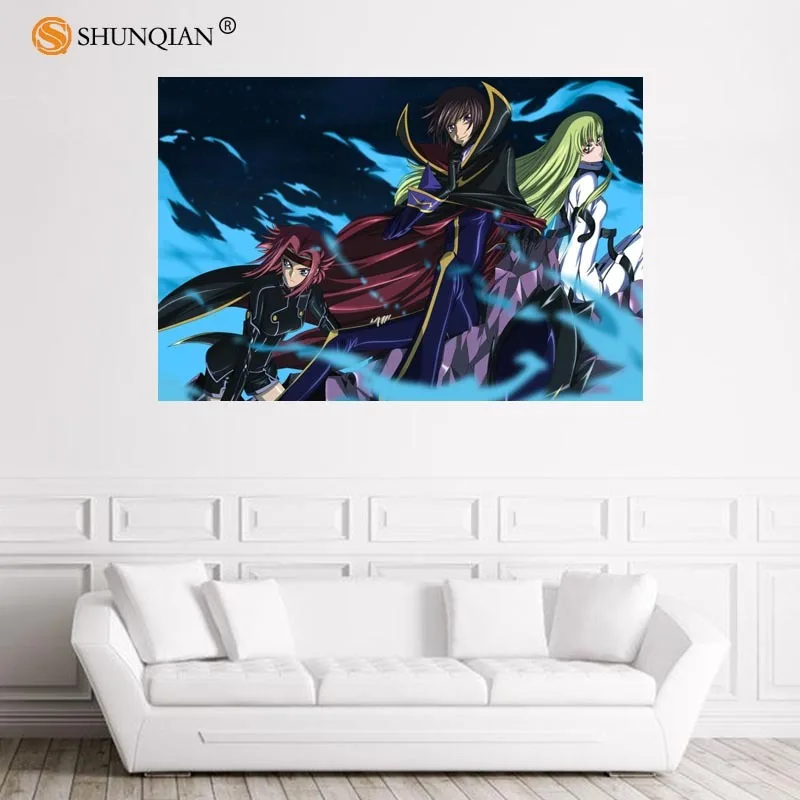 Красивый кодовый постер Geass атласный на заказ ткань с принтом настенный печать из