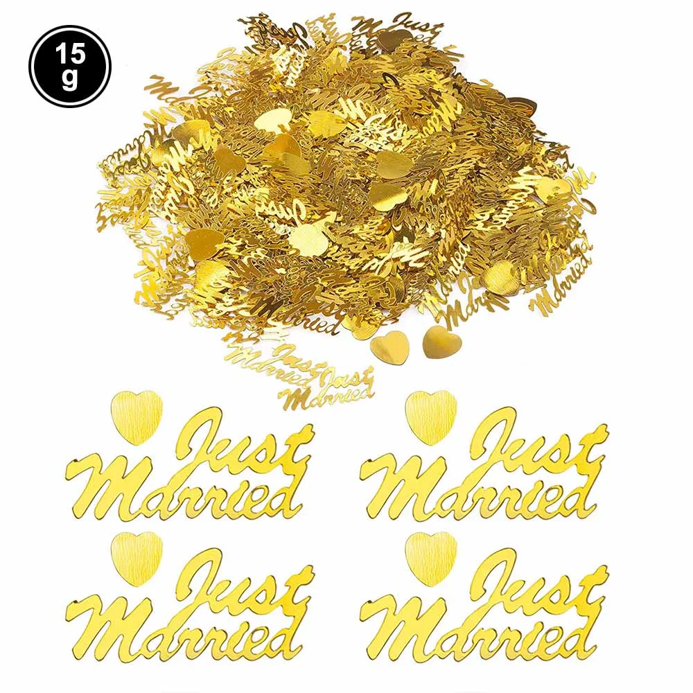 gold Свадебный Декор Just weared& Hearts Золотая Серебряная Конфетти Для украшения стола Свадебные сувениры скаттеры юбилейные аксессуары для вечеринки, конфетти - Цвет: gold