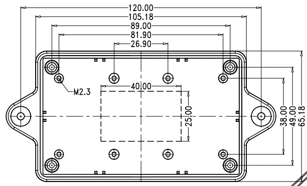 Горячая продажа abs Материал пластиковый электронный корпус (10 шт.) 105*65*40 мм
