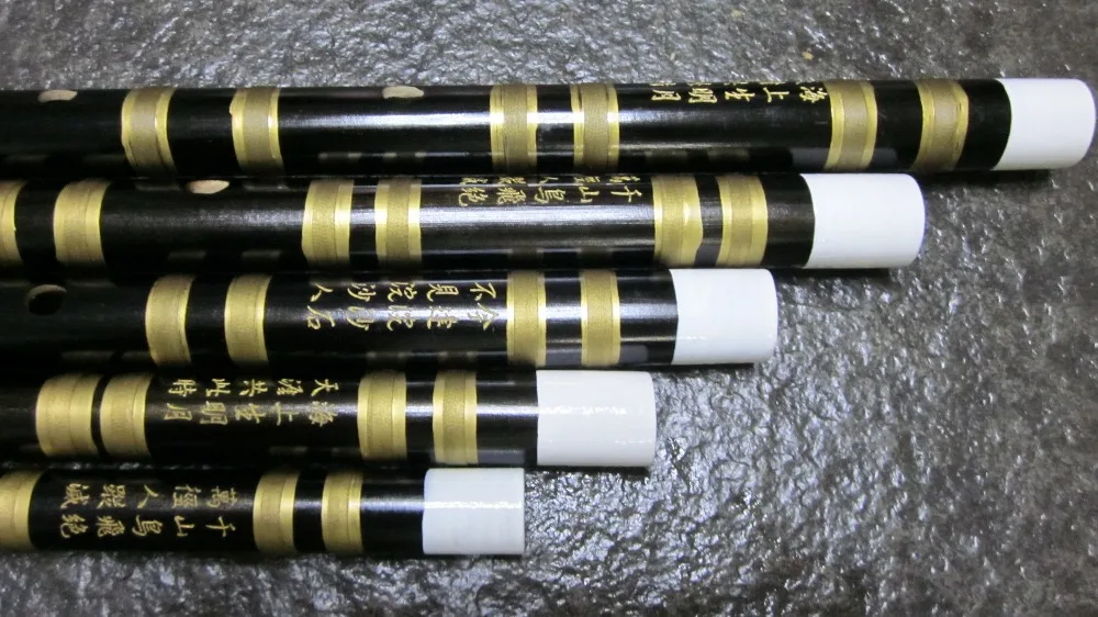 

Chinese Bamboo flute handmade Professional dizi Pan Flauta Musical Instruments Key of F/ G Black color transverse flute
