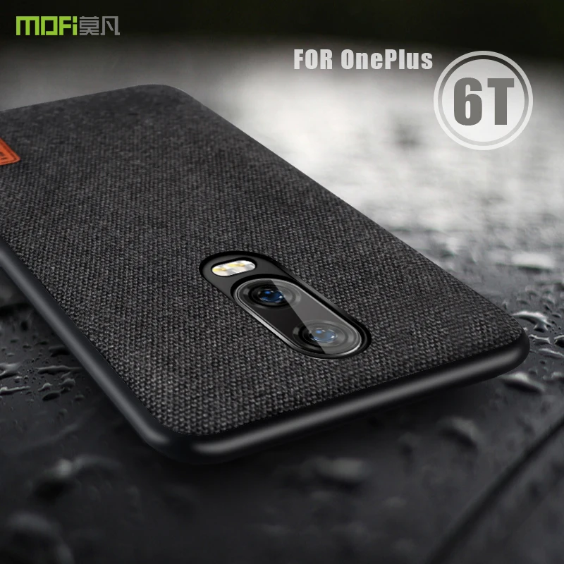 Чехол для oneplus 6t чехол MOFI One Plus 6T тканевый задней панели 1 + с мягкими силиконовыми