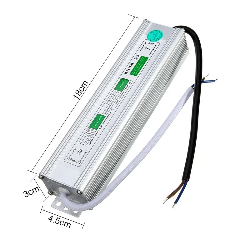 24 V 60 W IP67 Водонепроницаемый светодиодный Питание AC100-260V до 24 V Выход светодиодный драйвер переключатель Трансформатор наружного освещения