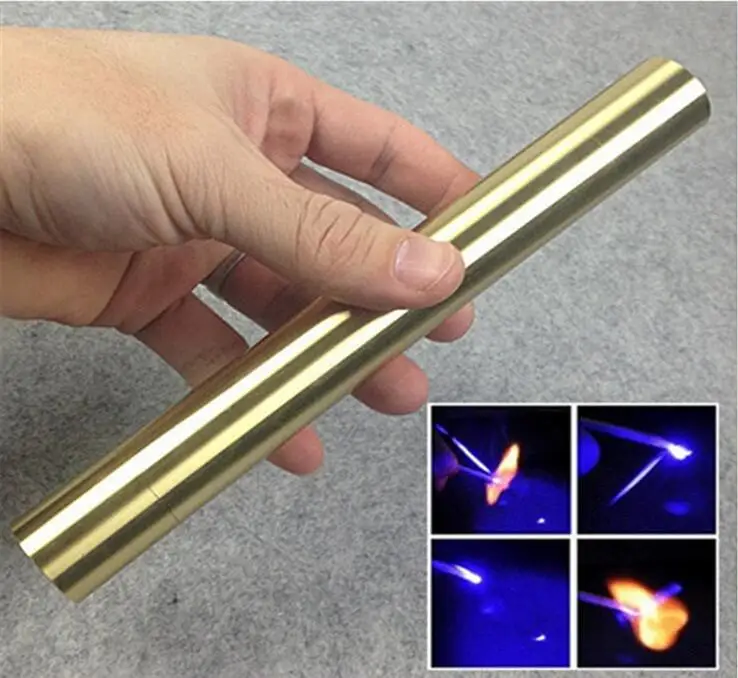 Новинка! Фокусируемый высокой мощности синий лазерный указатель с 5 звезд Шапки