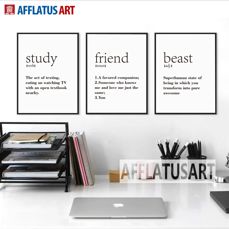 Изучение словаря буквенные цитаты настенная живопись холст постеры и принты