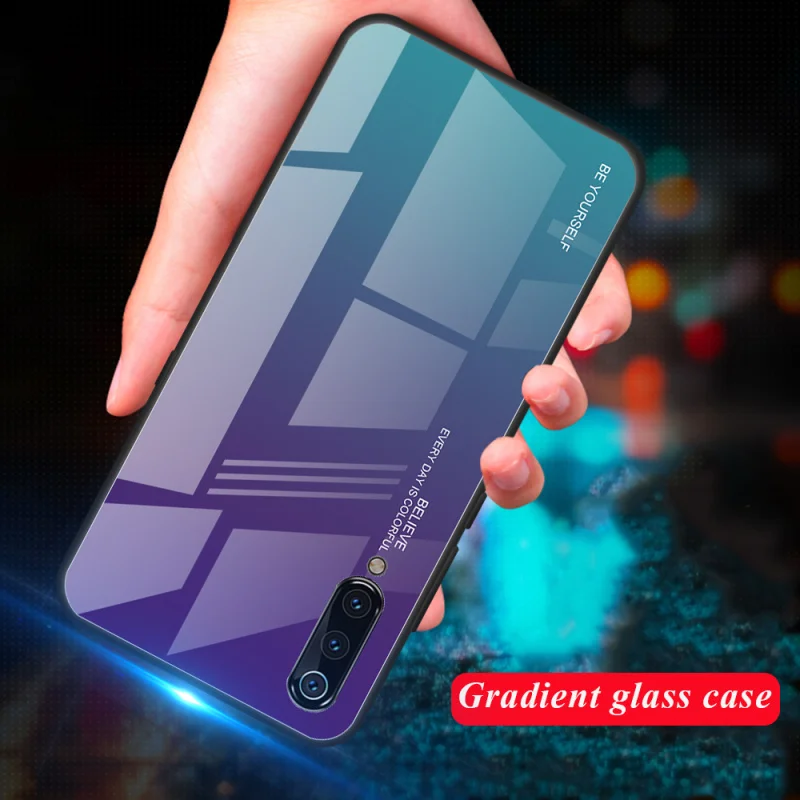 Градиентный чехол из закаленного стекла для Xiaomi Redmi K20Pro Note 6 Pro 5 7 Mi6 A2Lite A1 Mi8 Mi9 Pocophone