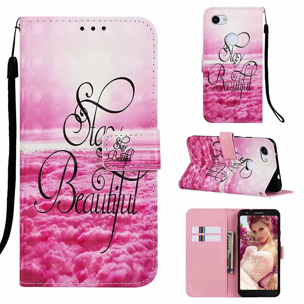 10 шт./лот 3D цветной сон Цветок Бумажник кожаный чехол с подставкой для Google Pixel 3A XL