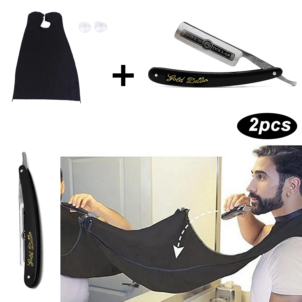 2 шт. инструменты для бритья парикмахерские винтажная черная складная бритва нож