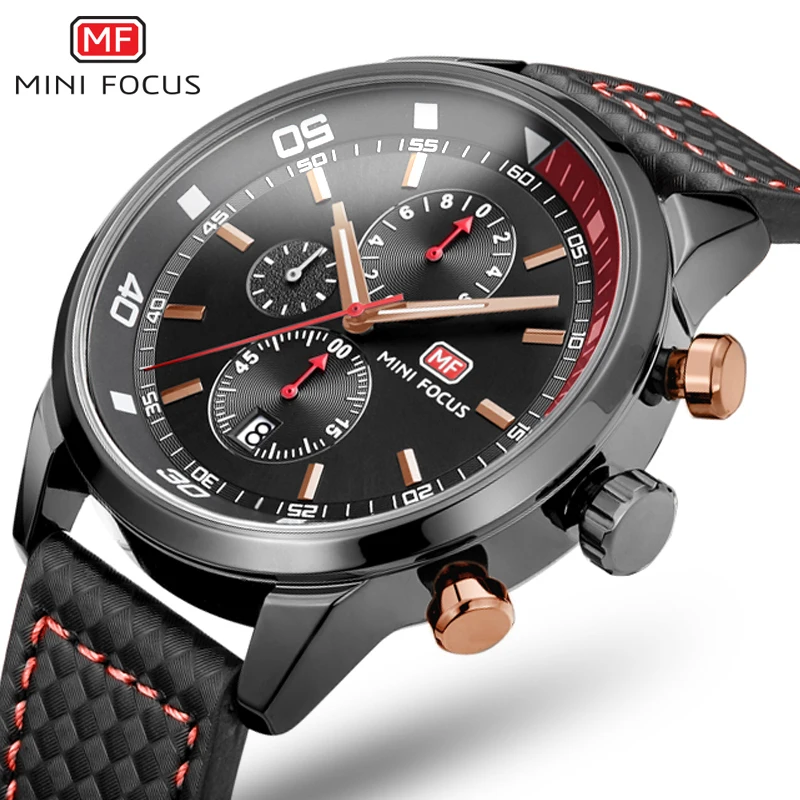 Top Brand 2019 New Sports Series Chronograph Watch Men Multifunctional Genuine Leather Watches Calendar montres hommes | Наручные часы