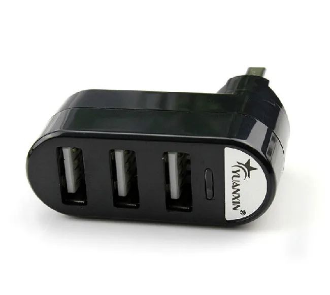 Вращающийся высокоскоростной usb-хаб с 3 портами 2,0 USB разветвитель адаптер для ноутбуков/планшетных ПК периферийных устройств
