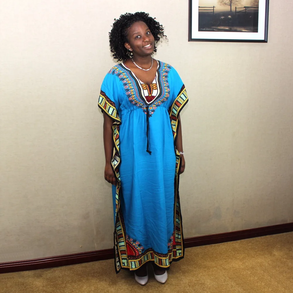 Dashikiage женское платье кафтан Дашики хиппи бохо Макси платье бюст: 68 см