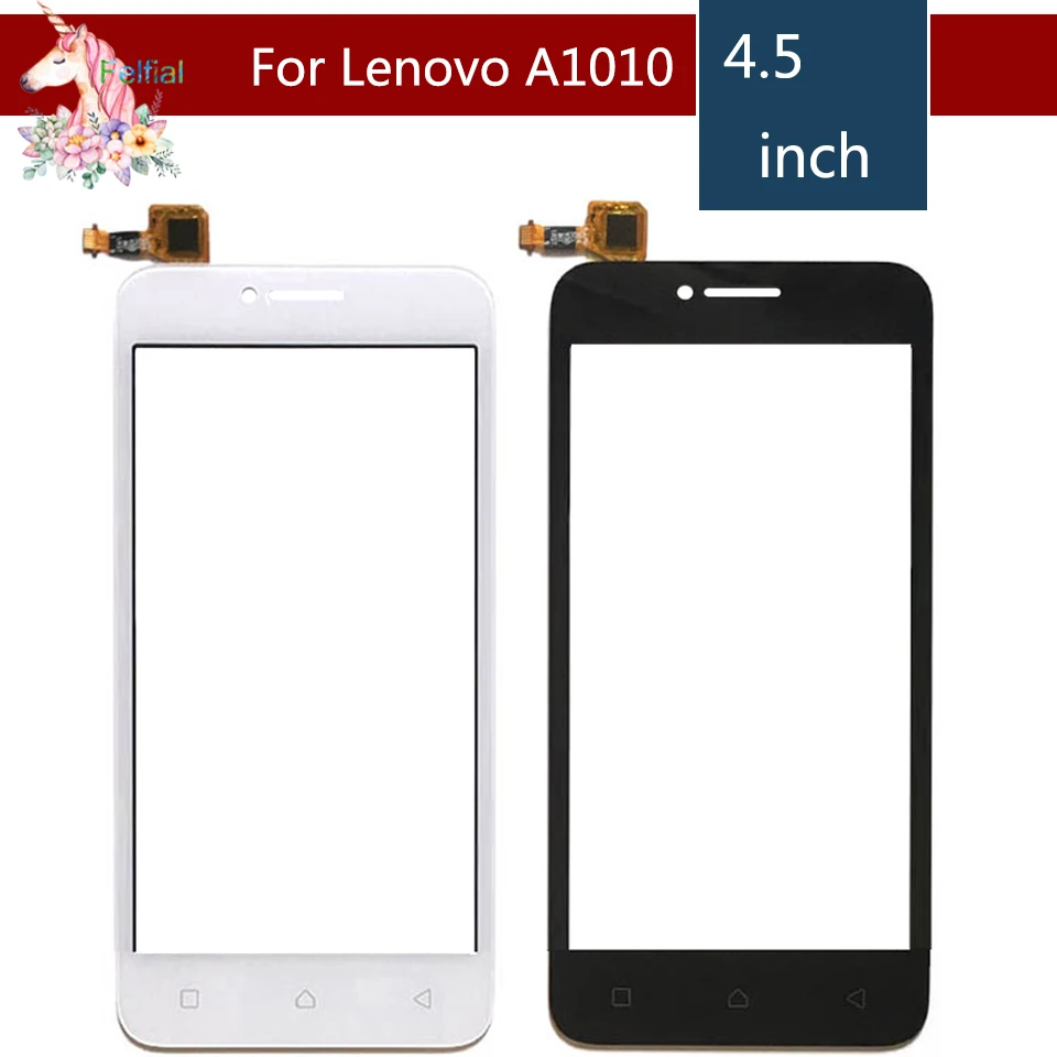 10 шт./лот 4, 5 "для Lenovo A plus A1010 A 1010 A1010a20 сенсорный ЖК-экран дигитайзер Датчик Внешний стеклянный объектив панель Замена