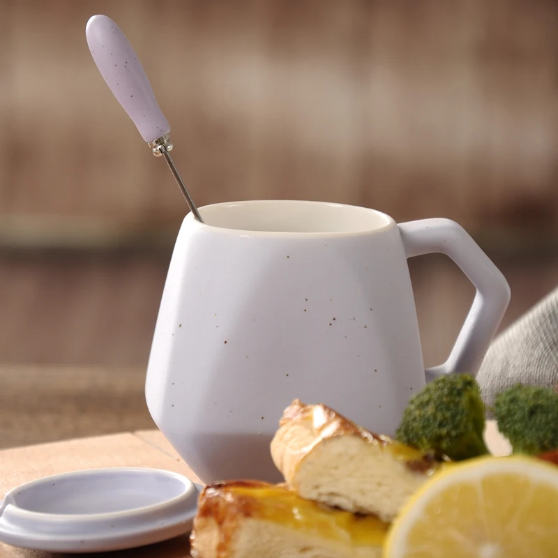 Креативная индивидуальная Милая чашка Простые керамические чашки кружка крышка