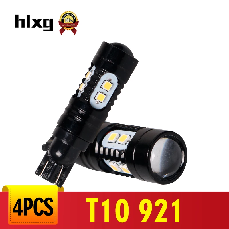Hlxg 4 шт. светодиодный W5W T10 194 168 3030 SMD чип Авто Клинообразная лампа обратный
