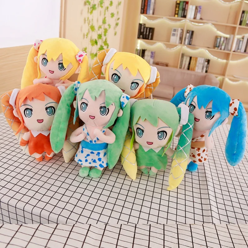 1 шт. Kawaii японский аниме фигурка Вокалоид Хацунэ Мику Ститч брелок кулон в форме