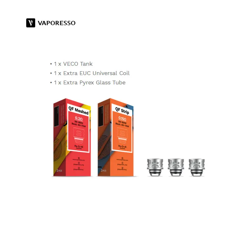 Vaporesso сменная атомайзер катушка для вейпинга 3 шт./упак. QF полоски мешанный 0.2ohm