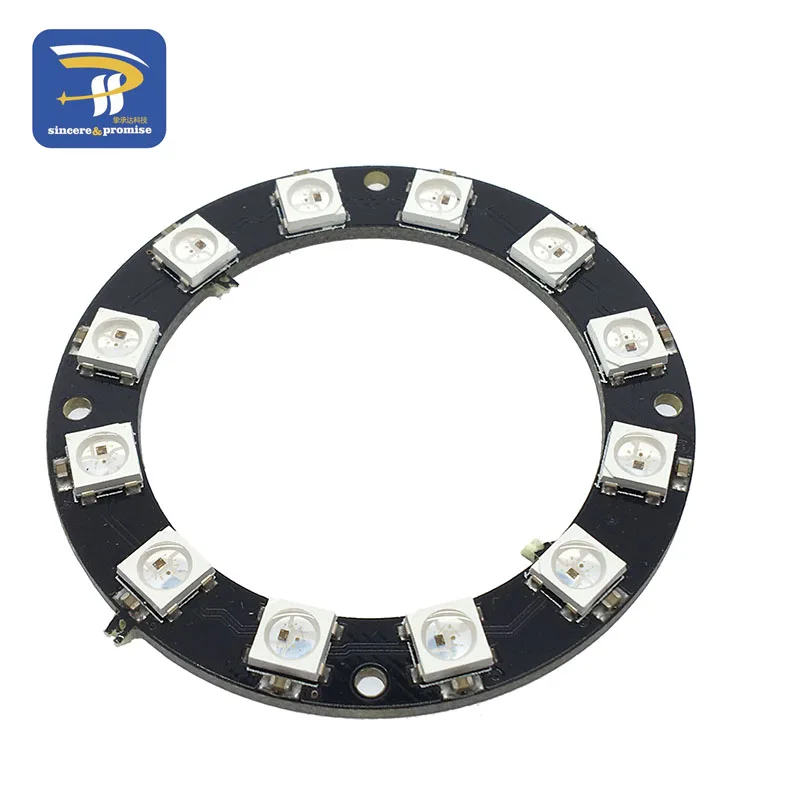 RGB LED кольцо 12 битов светодиоды WS2812 5050 лампа Light с integrated драйверы | Электронные