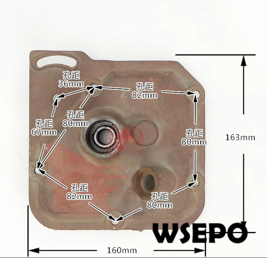Качество OEM! Боковая крышка Gearcase для 4 тактного небольшого дизельного двигателя с