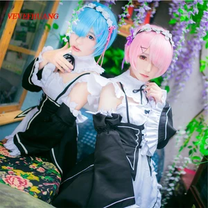 VEVEFHUANG REM косплей парик или Рам Косплей парики Re:Zero начало жизни в другом мире костюм играть костюмы на Хэллоуин