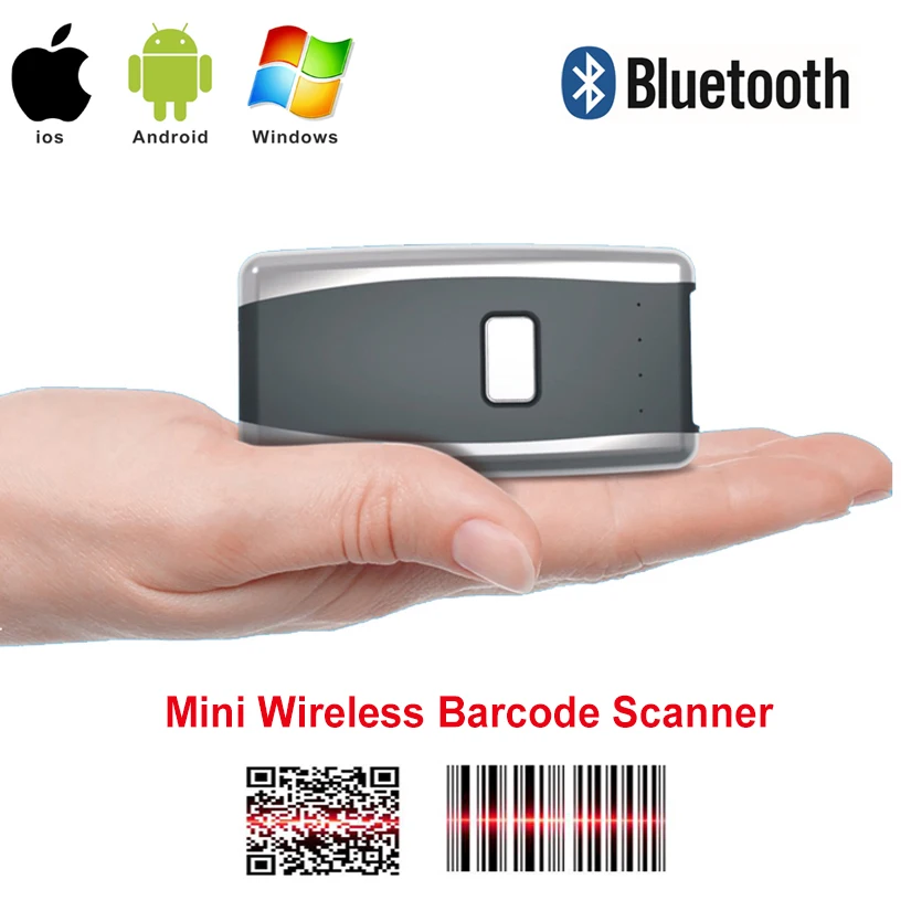 2D/QR/1D карманный сканер склад Розничная логистика сканер штрих-кода bluetooth сканер беспроводной считыватель