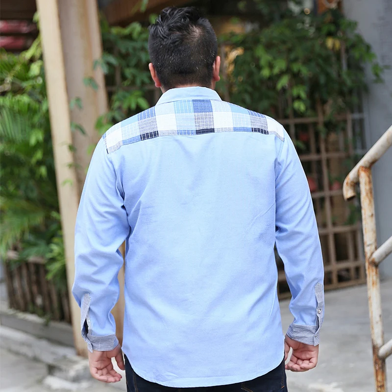 Большие размеры 8XL 7XL Для мужчин рубашка Высокое качество отложным воротником