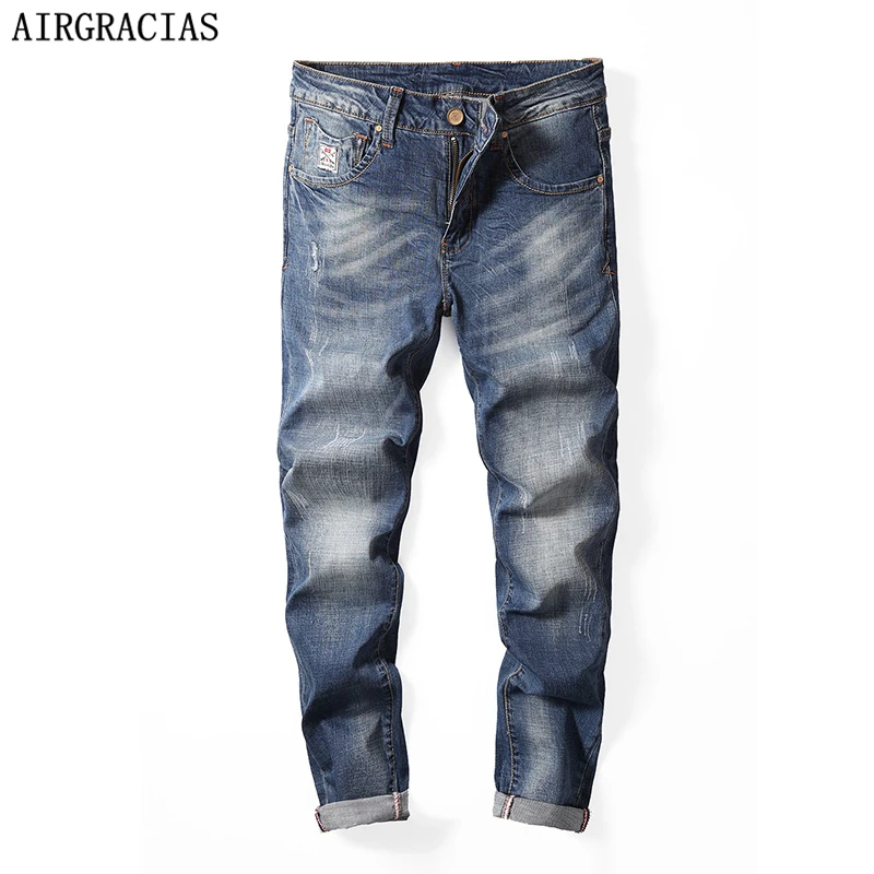 Мужские прямые джинсы размеры 28 40 98% хлопок|biker jeans|biker jeans brandbrand biker |