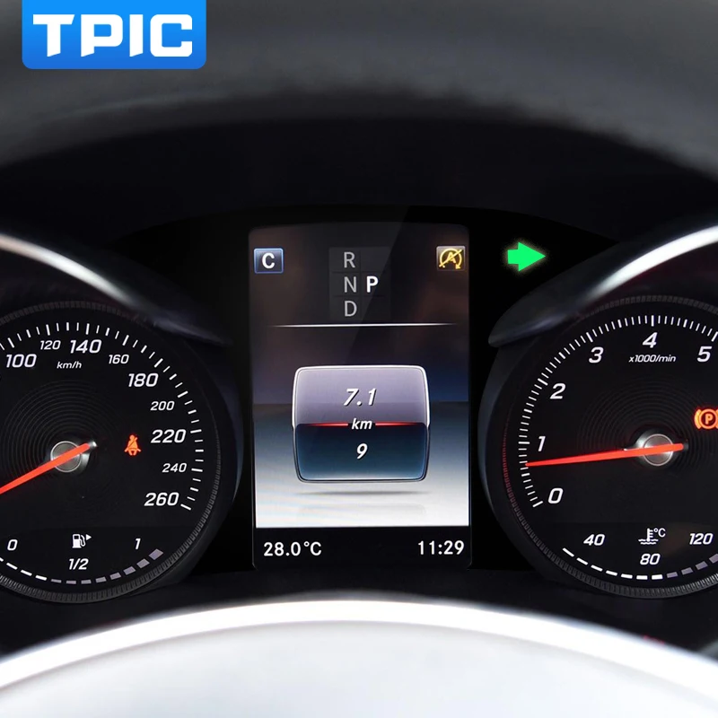 

TPIC Car Interior Accessories Acrylic Navigation Dashboard Protection Film Stickers For Mercedes C-Class 2015-2018 GLC 2016-2018