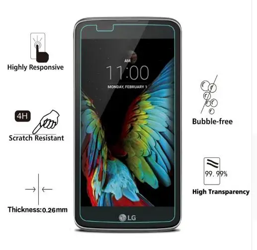 2 упаковки 2.5D протектор экрана для LG K10 стекло закаленное стекло для LG K10 протектор экрана M2 ультратонкий против царапин пленка для телефона