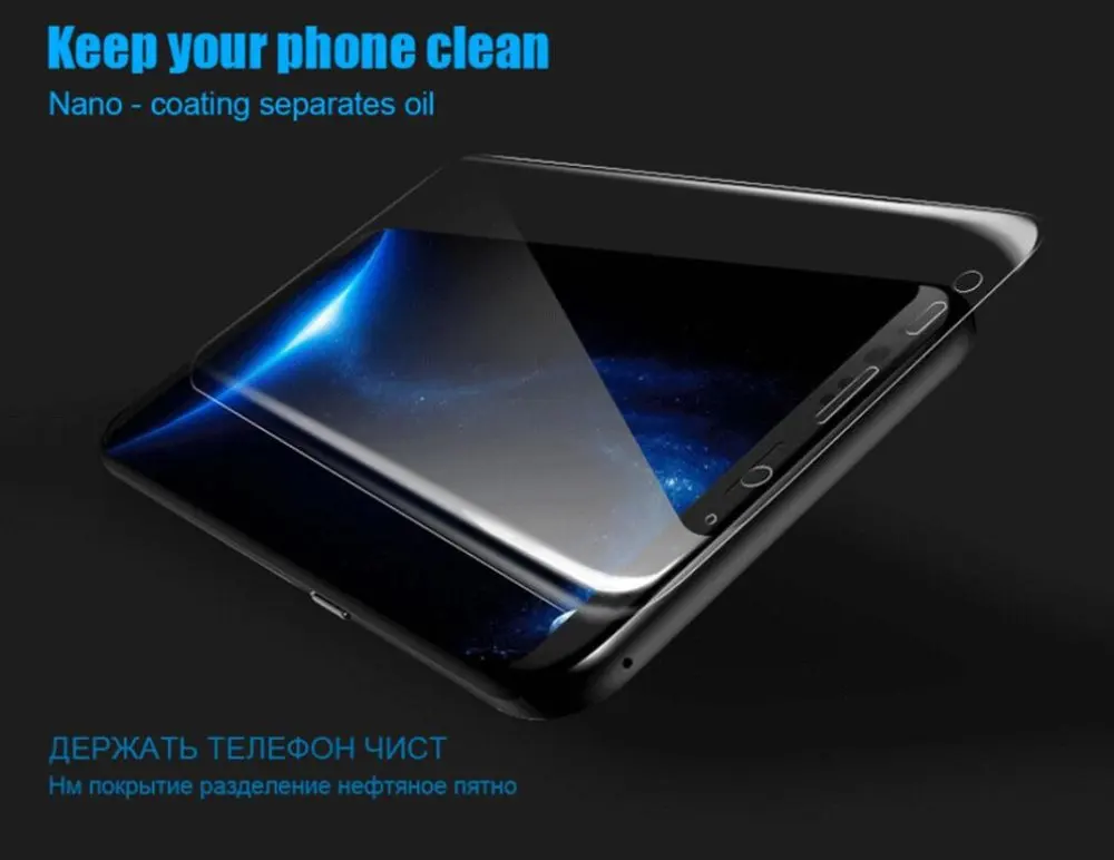 Полное покрытие нано защитная пленка для Samsung Galaxy S8 Plus Note 8 S6 S7 Edge (не закаленное